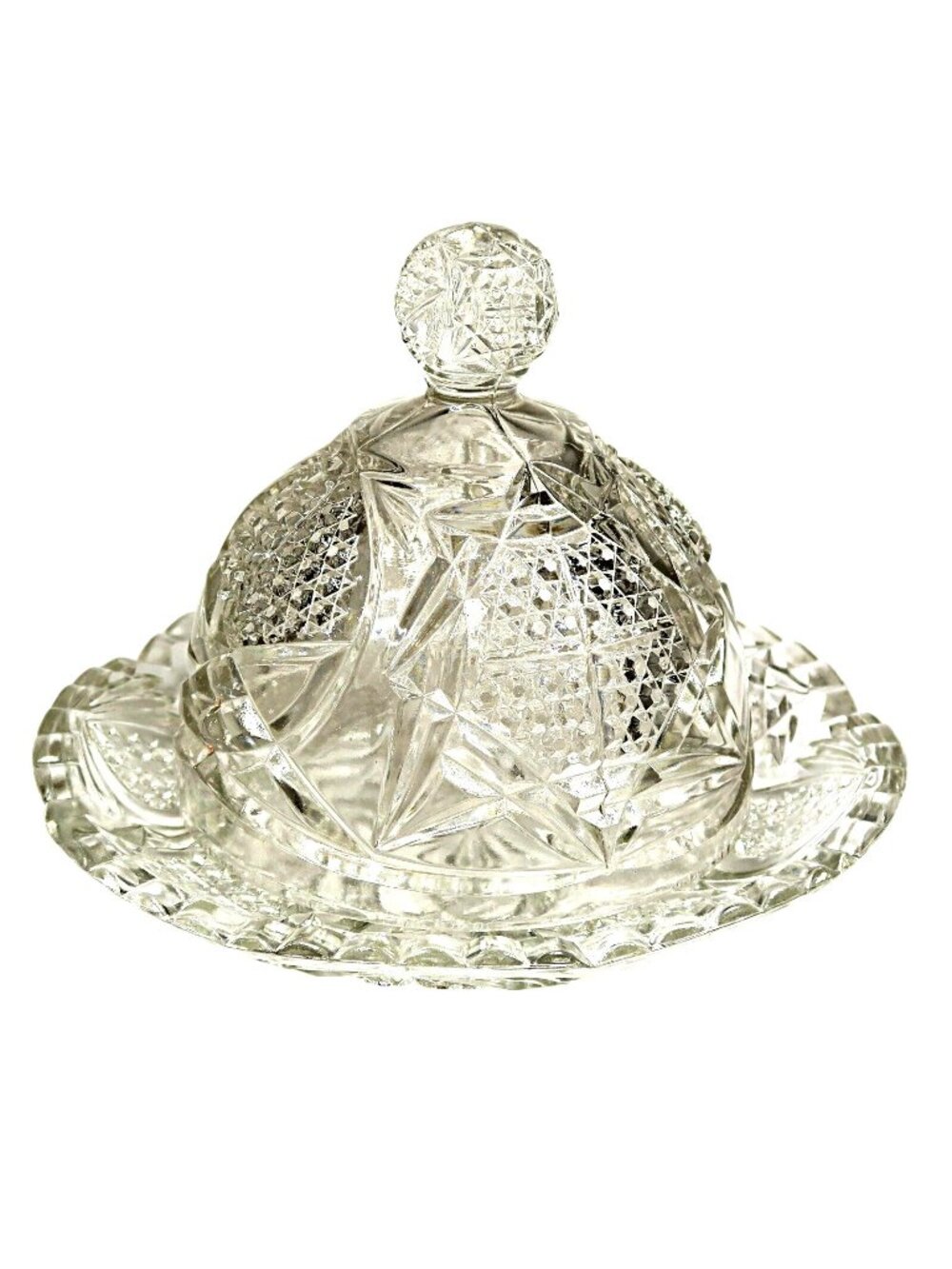 New Martinsville Glass No. 500 Wetzel Butter Dish 1900-1944 EAPG Kitchenware